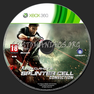 Tom Clancy's Splinter Cell: Conviction dvd label