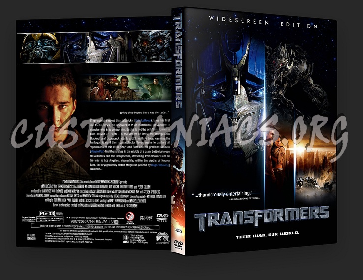 Transformers dvd cover