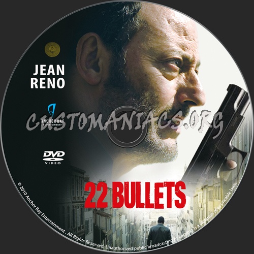 22 Bullets dvd label