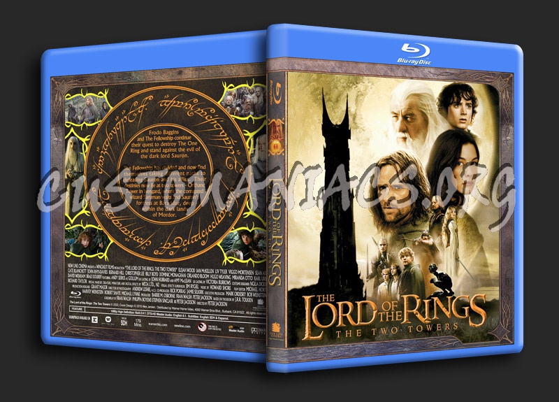 The Lord Of The Rings: The Two Towers blu-ray cover