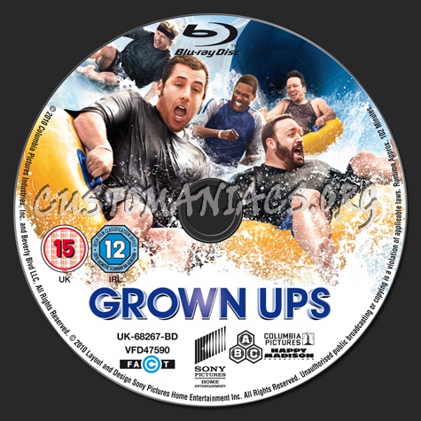 Grown Ups blu-ray label