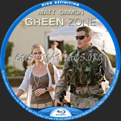 Green Zone blu-ray label