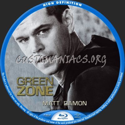 Green Zone blu-ray label