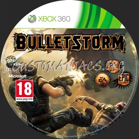 Bulletstorm dvd label