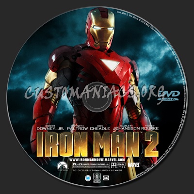 Iron Man 2 dvd label