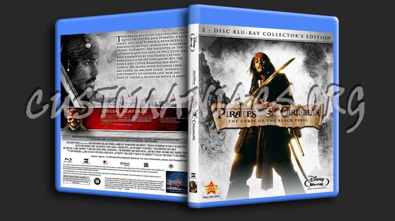 Pirates of the Caribbean: The Curse of the Black Pearl blu-ray cover