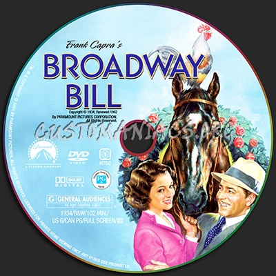 Broadway Bill dvd label