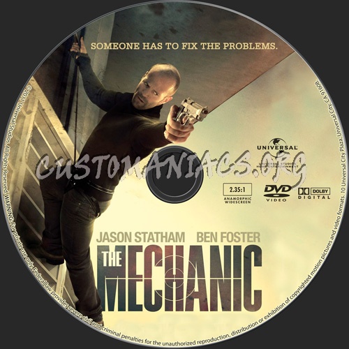 The Mechanic dvd label