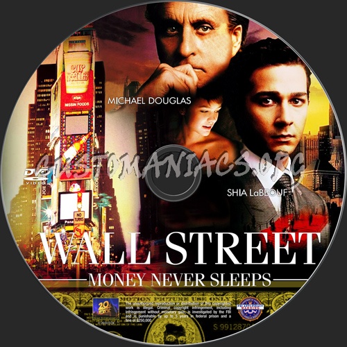 Wall Street: Money Never Sleeps dvd label