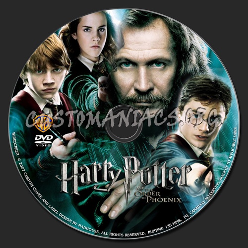 Harry Potter and the Order of the Phoenix dvd label