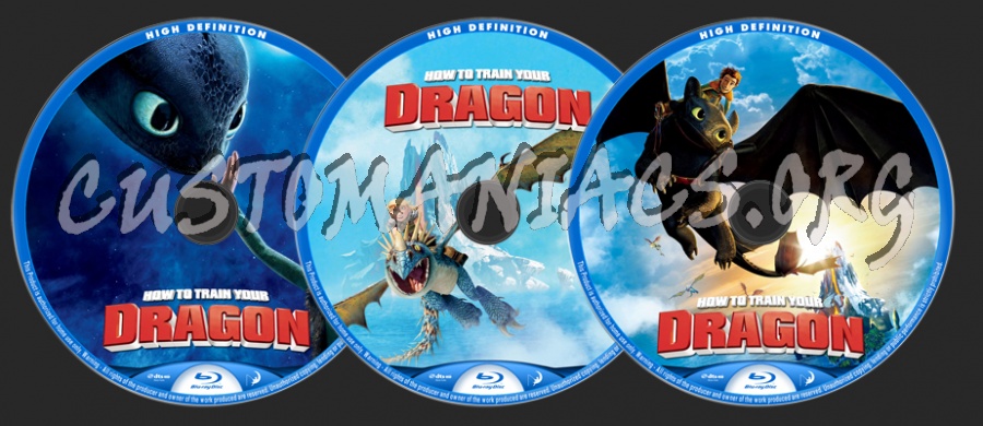 How to Train Your Dragon blu-ray label