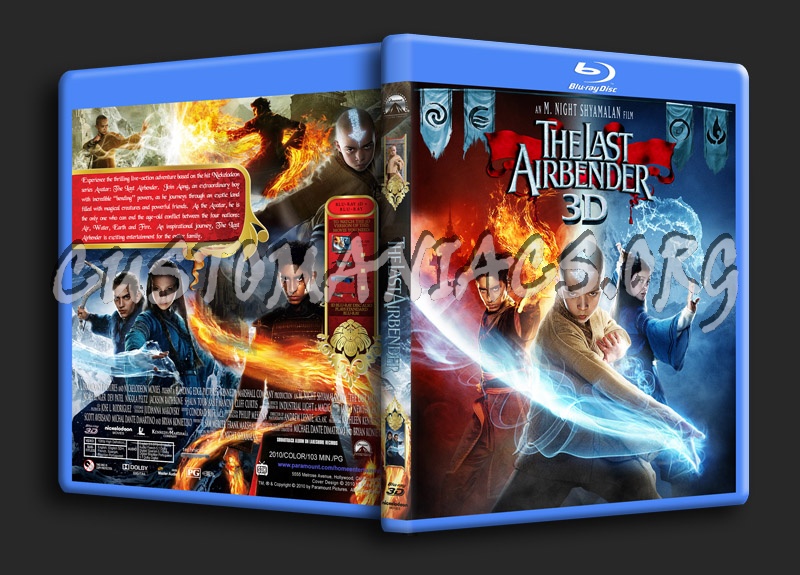 Last Airbender 3D blu-ray cover