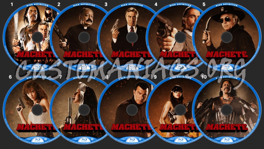 Machete blu-ray label