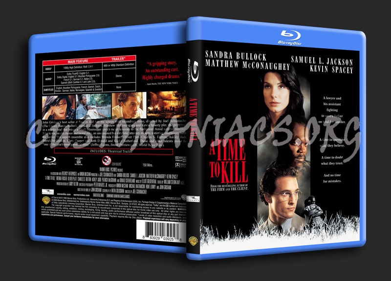 A Time To Kill blu-ray cover