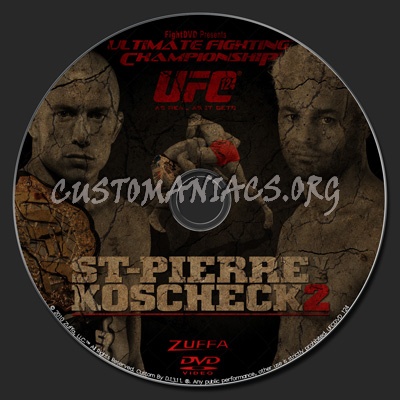 UFC 124 St-Piierre vs. Koscheck 2 dvd label