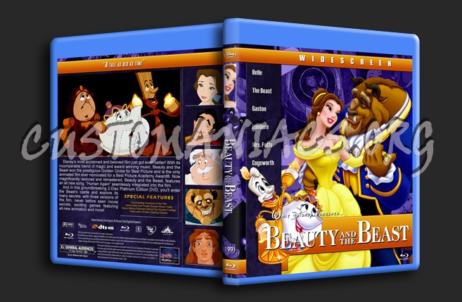 Beauty and the Beast - 1991 blu-ray cover