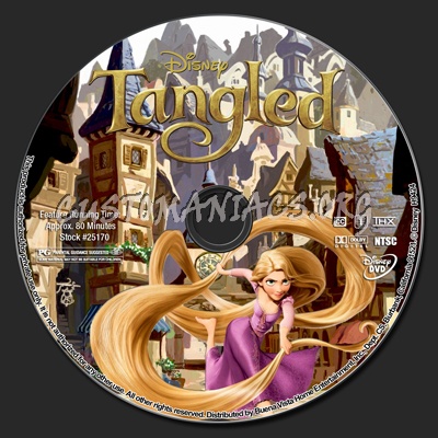 Tangled dvd label