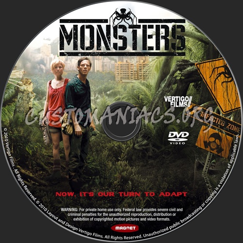 Monsters dvd label