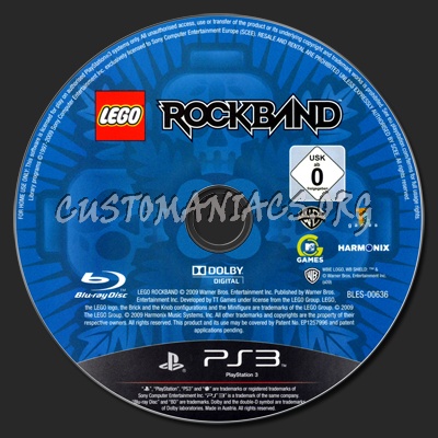 Lego Rockband dvd label