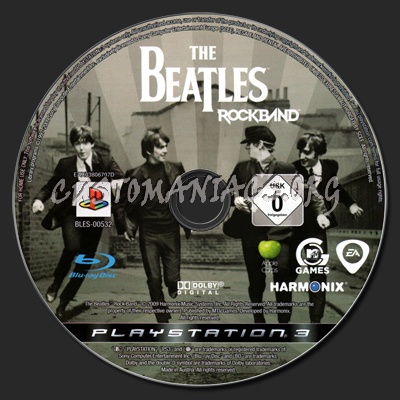 The Beatles Rockband dvd label