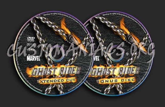 Ghost Rider Extended Cut dvd label