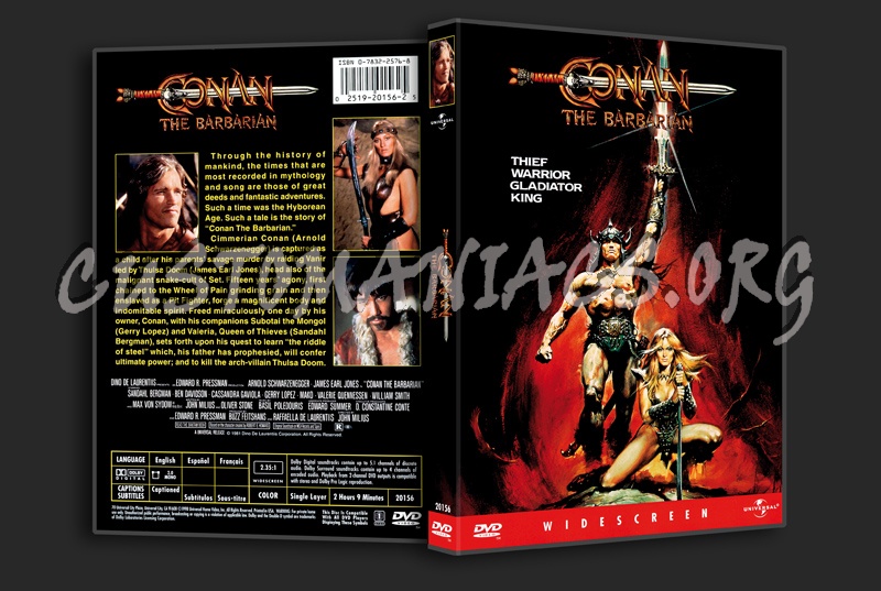 Conan The Barbarian dvd cover