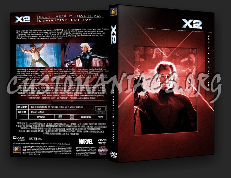 X-Men 2 (X2) Definitive Edition dvd cover