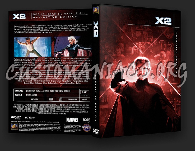 X-Men 2 (X2) Definitive Edition dvd cover