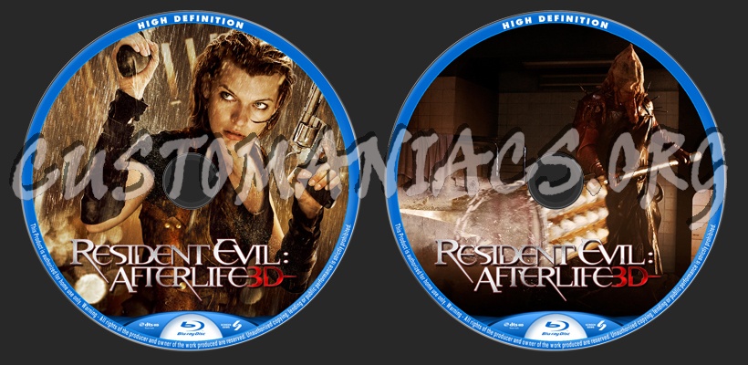 Resident Evil: Afterlife blu-ray label