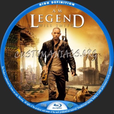 I Am Legend blu-ray label