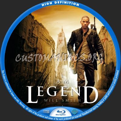 I Am Legend blu-ray label