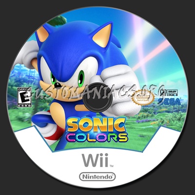 Sonic Colors dvd label