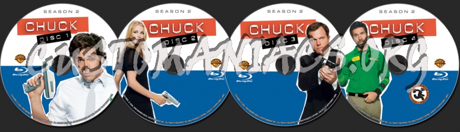 Chuck Season 2 blu-ray label