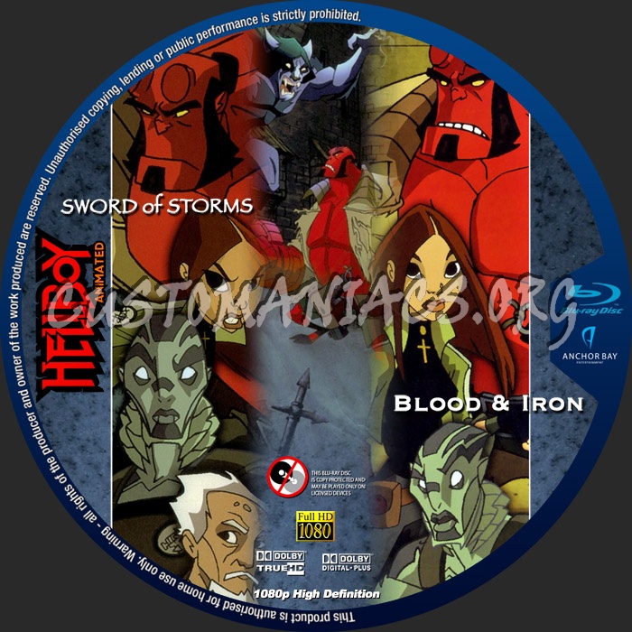 Hellboy Animated - Double Feature blu-ray label