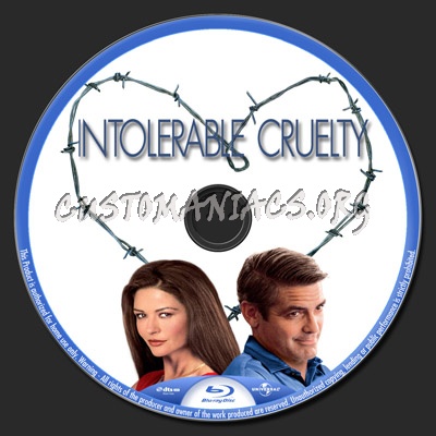 Intolerable Cruelty blu-ray label