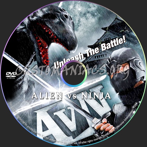 Alien vs. Ninja dvd label