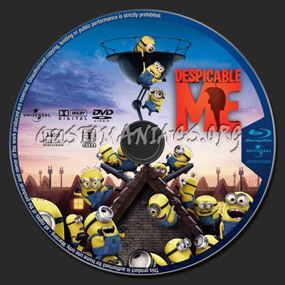 Despicable Me blu-ray label