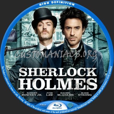 Sherlock Holmes blu-ray label