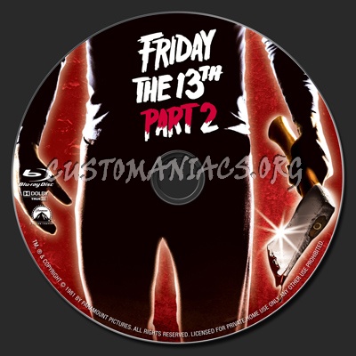 Friday the 13th Part 2 blu-ray label