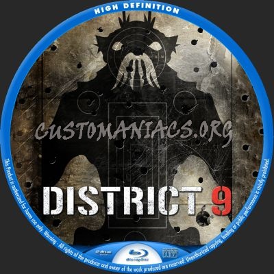 District 9 blu-ray label