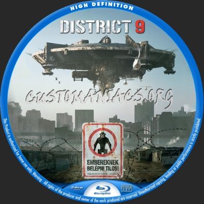 District 9 blu-ray label