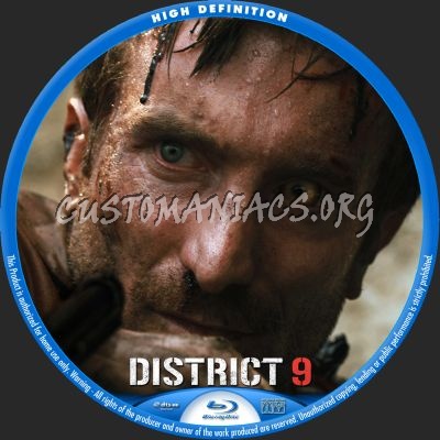 District 9 blu-ray label