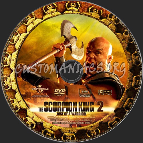 The Scorpion King Rise of a Warrior dvd label