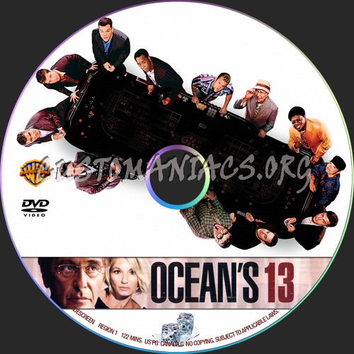 Ocean's 13 dvd label