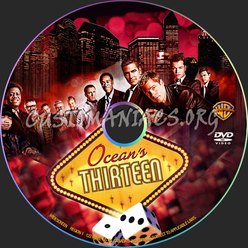 Ocean's 13 dvd label