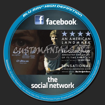 The Social Network blu-ray label