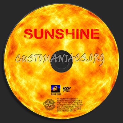 Sunshine dvd label