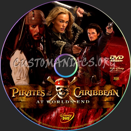 Pirates of the Caribbean At World's End dvd label