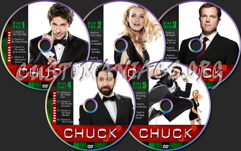 Chuck Season 3 dvd label