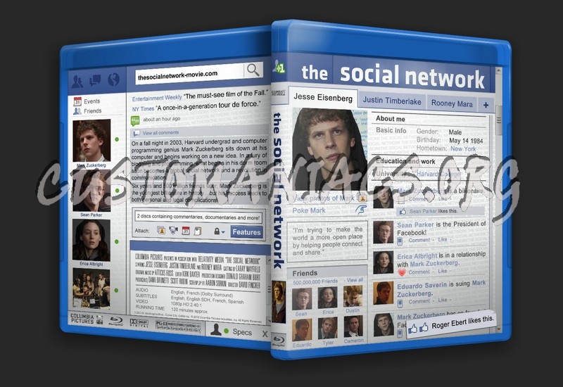 The Social Network blu-ray cover